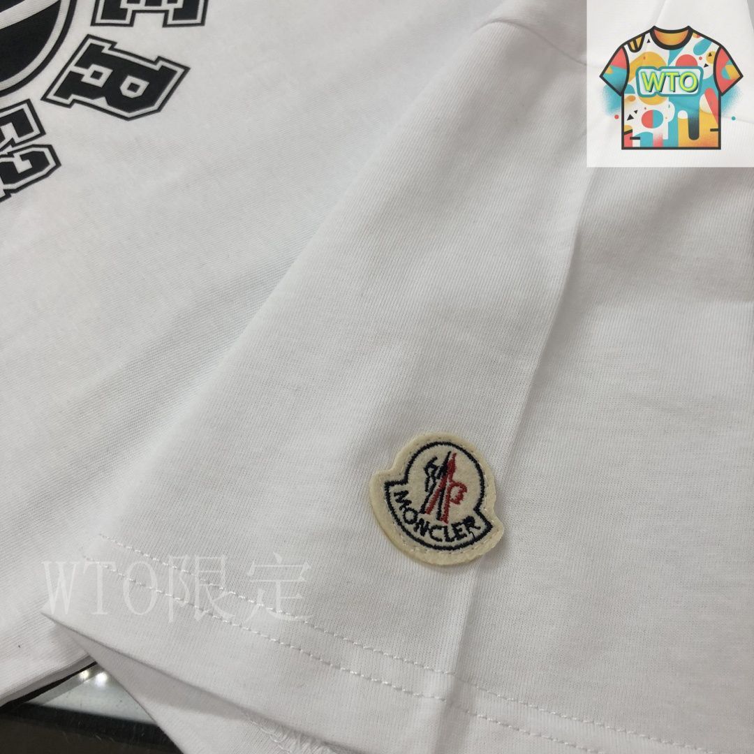 今日特価】MONCLER 2025 COUPLE ロゴプリント円領 T - メルカリ