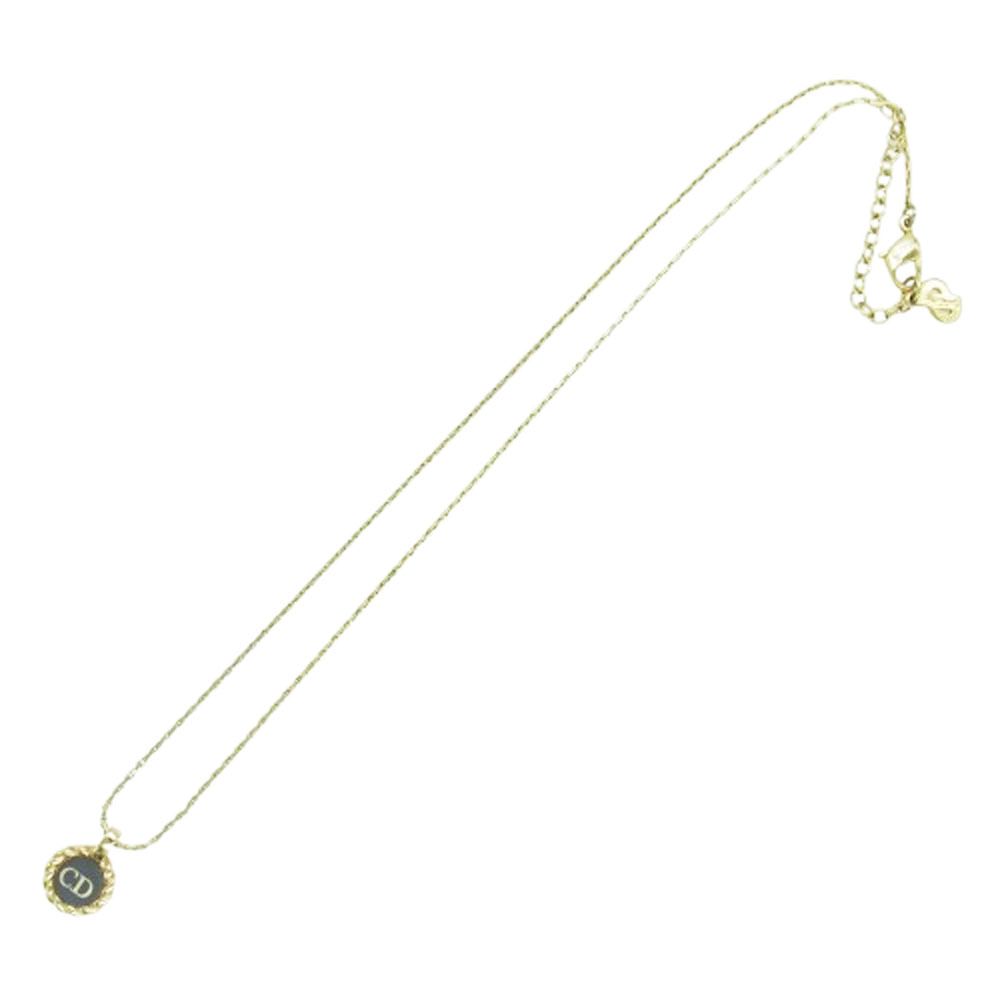 Christian Dior クリスチャンディオール CDアイコン サークル ロゴ ネックレス ゴールド系