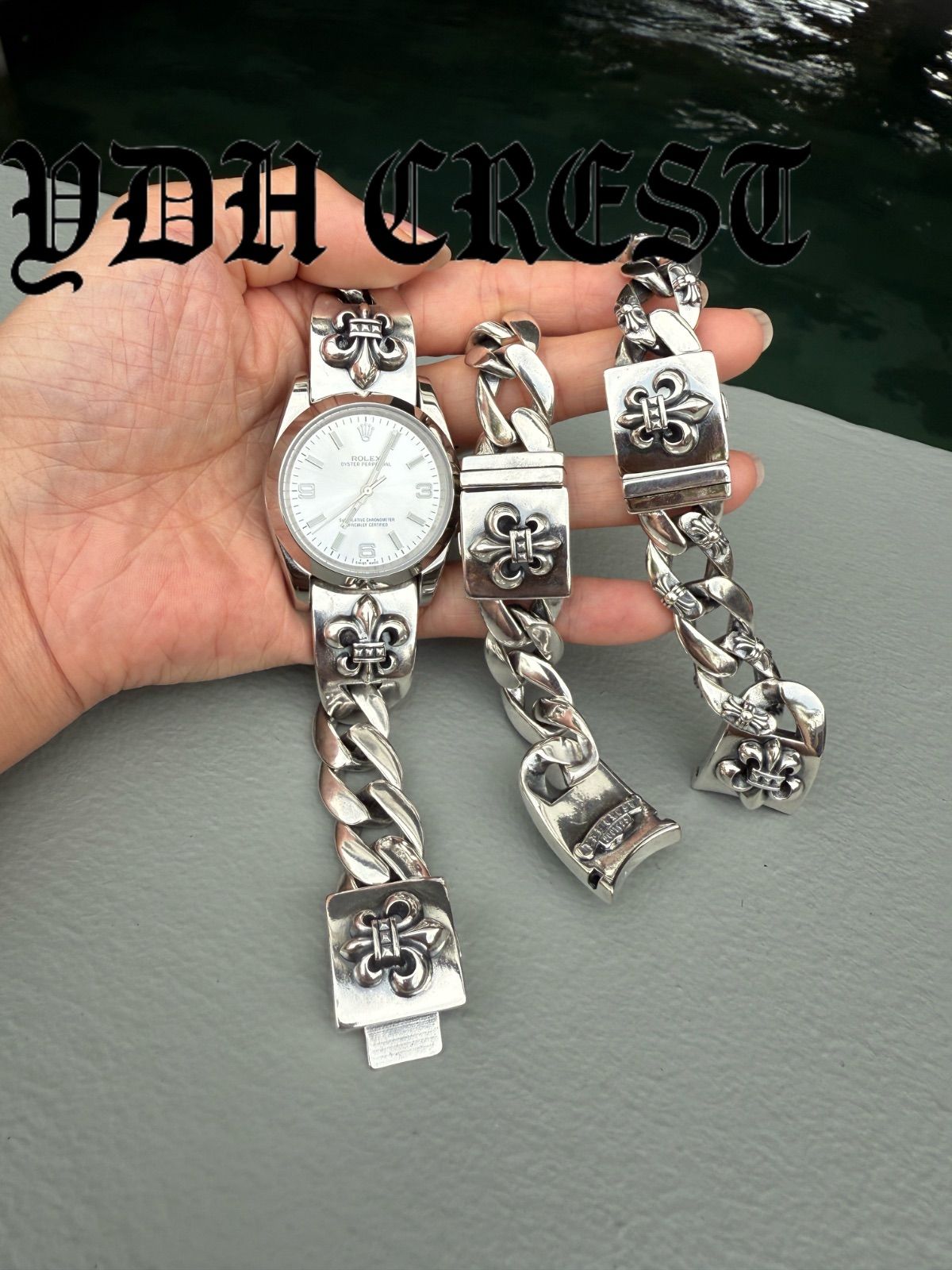 ⭐️CMJG3+4　Watch　シルバーハーフシップベルト　16.5cm　刻印有り