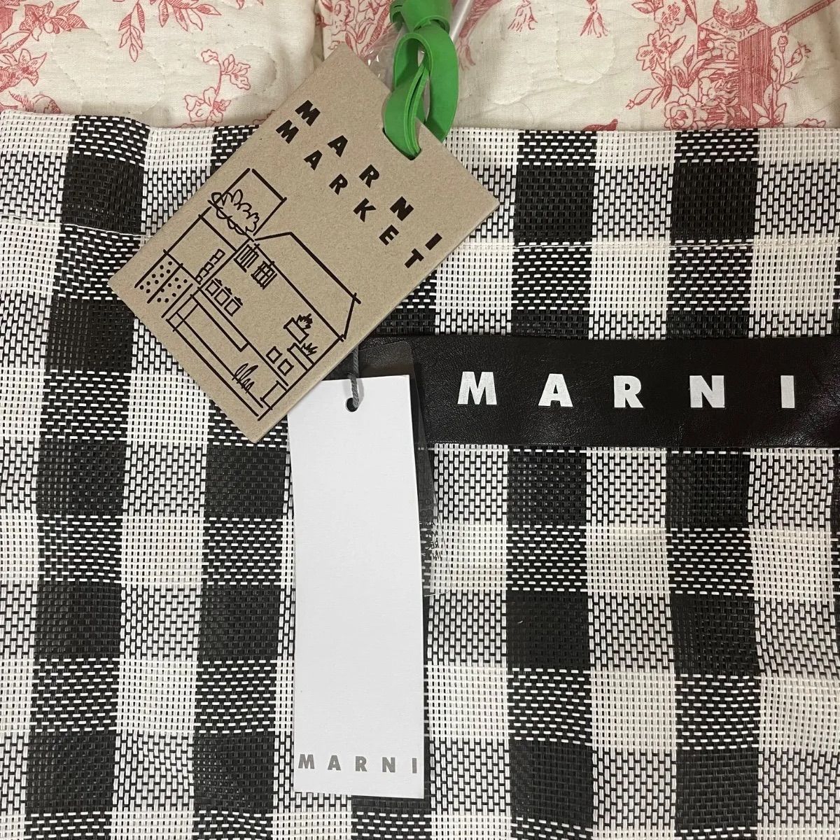 MARNI　マーケットトートバッグ　新品ギンガムチェック マルニ marni♡ギンガムチェック トートバッグ♡ アウトレット