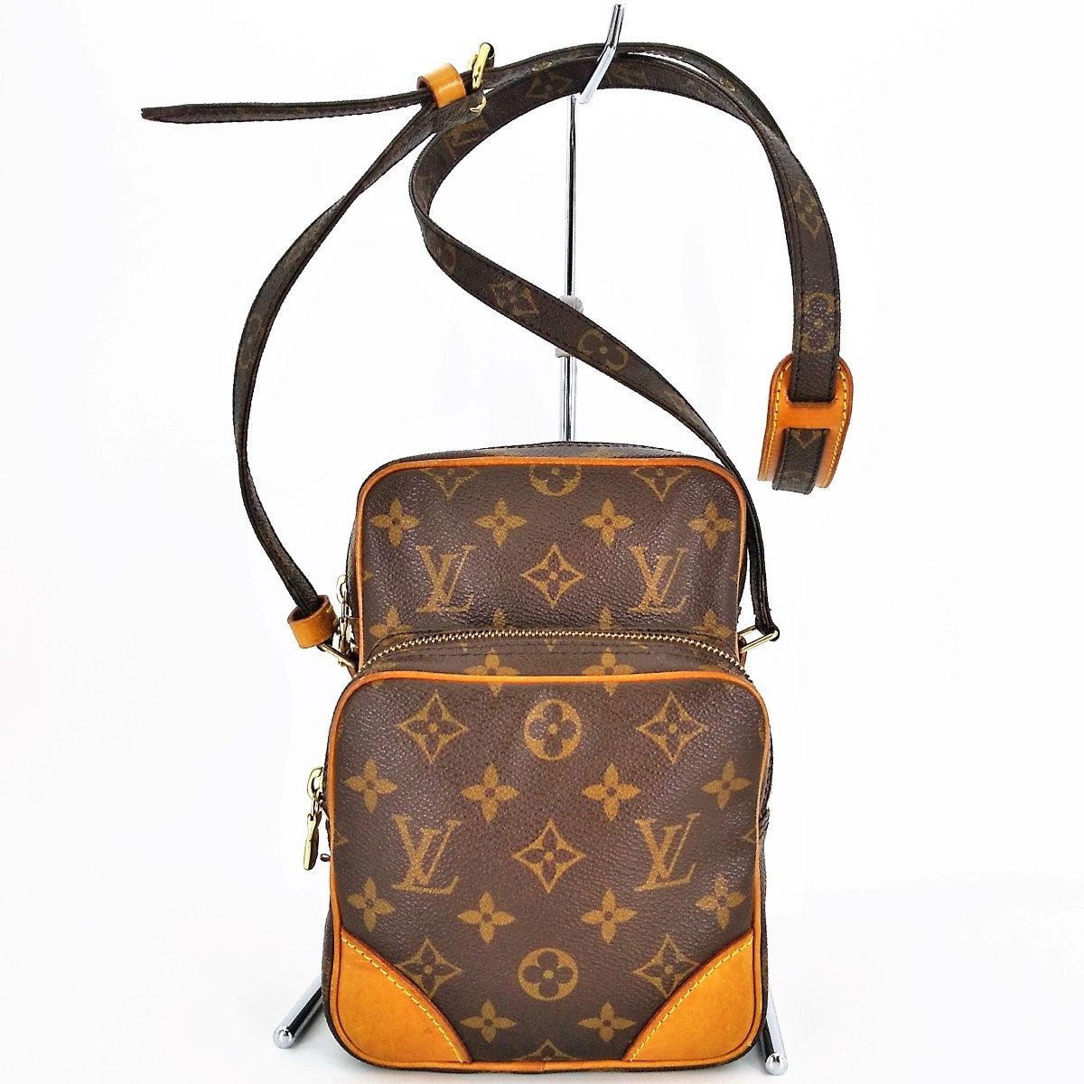 美品 LOUIS VUITTON ルイ・ヴィトン ベタ無し アマゾン モノグラム ショルダーバッグ バッグ ブラウン レディース メンズ ファッション  M45236 USED