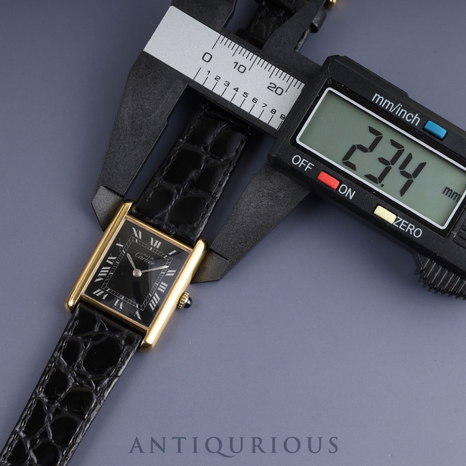 カルティエ マストタンク LM QZ 6 81006 Cal.81 SV925 革 純正尾錠（GP