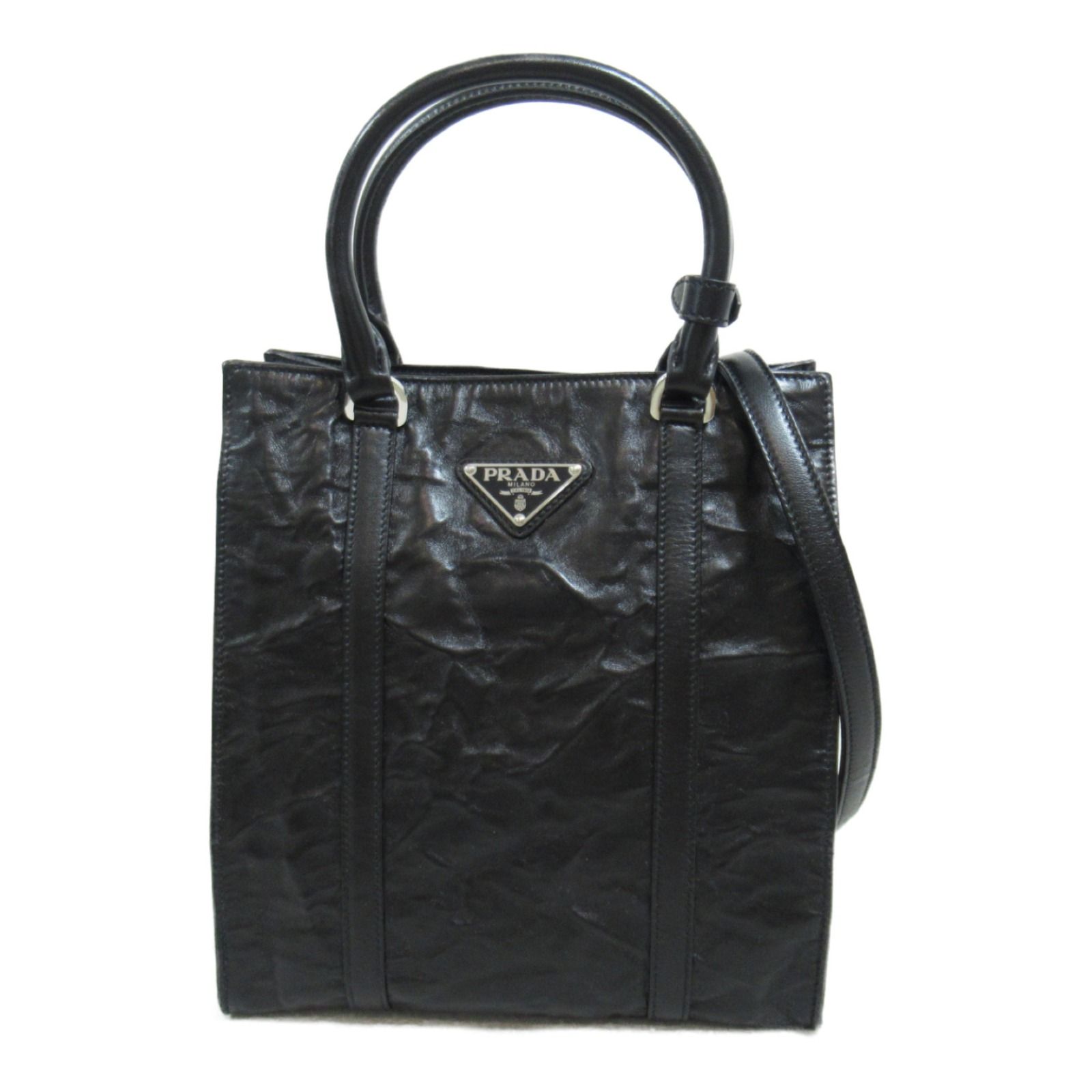 ★送料込★PRADA ナッパアンティーク ハンドバッグ 2WAY プラダ ナッパ アンティーク 2wayショルダー バッグ 2way