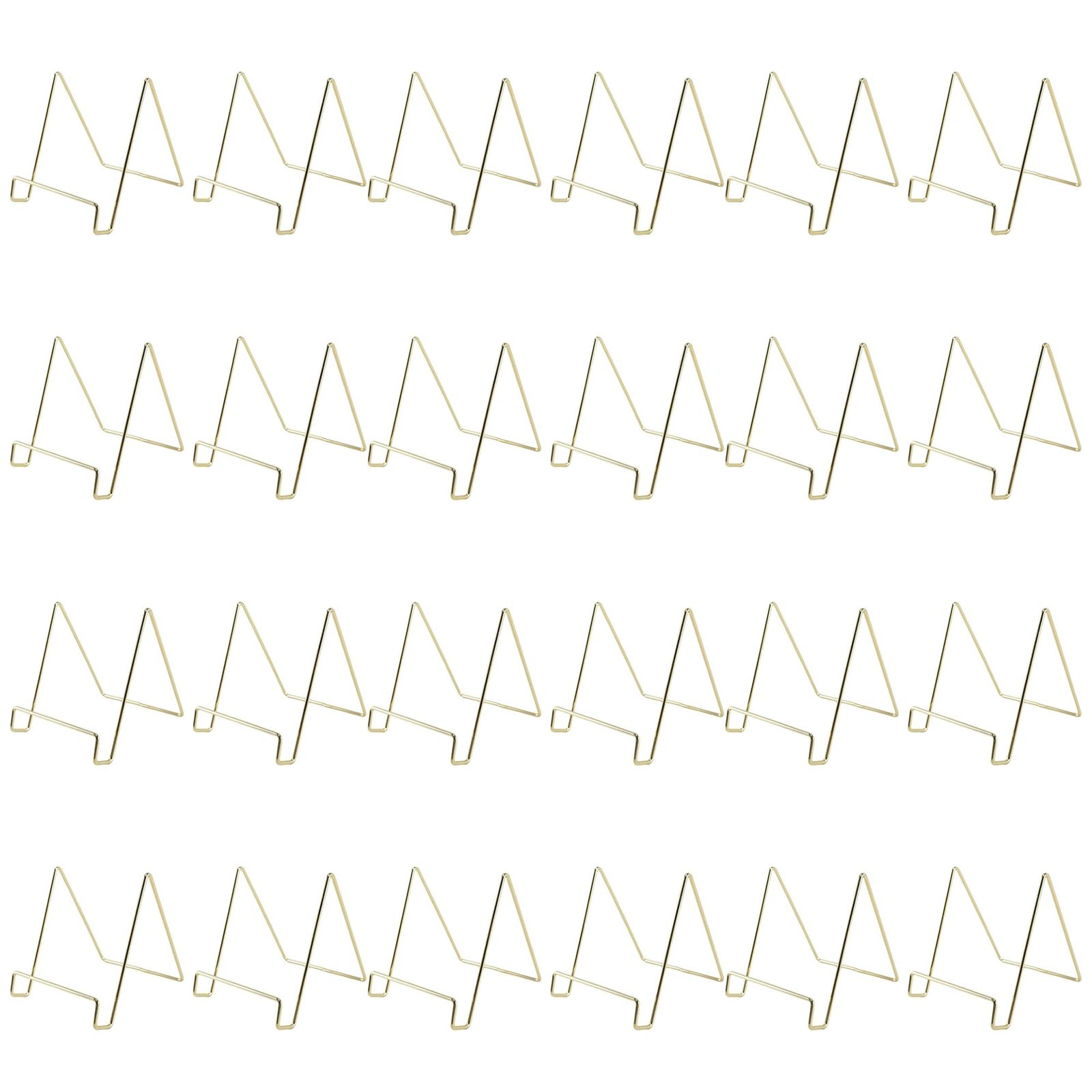 Asdays ブックスタンド ゴールド ワイヤースタンド 本立て 写真立て 色紙 カタログ イーゼル ディッシュ 金属製 ゴールド 24個