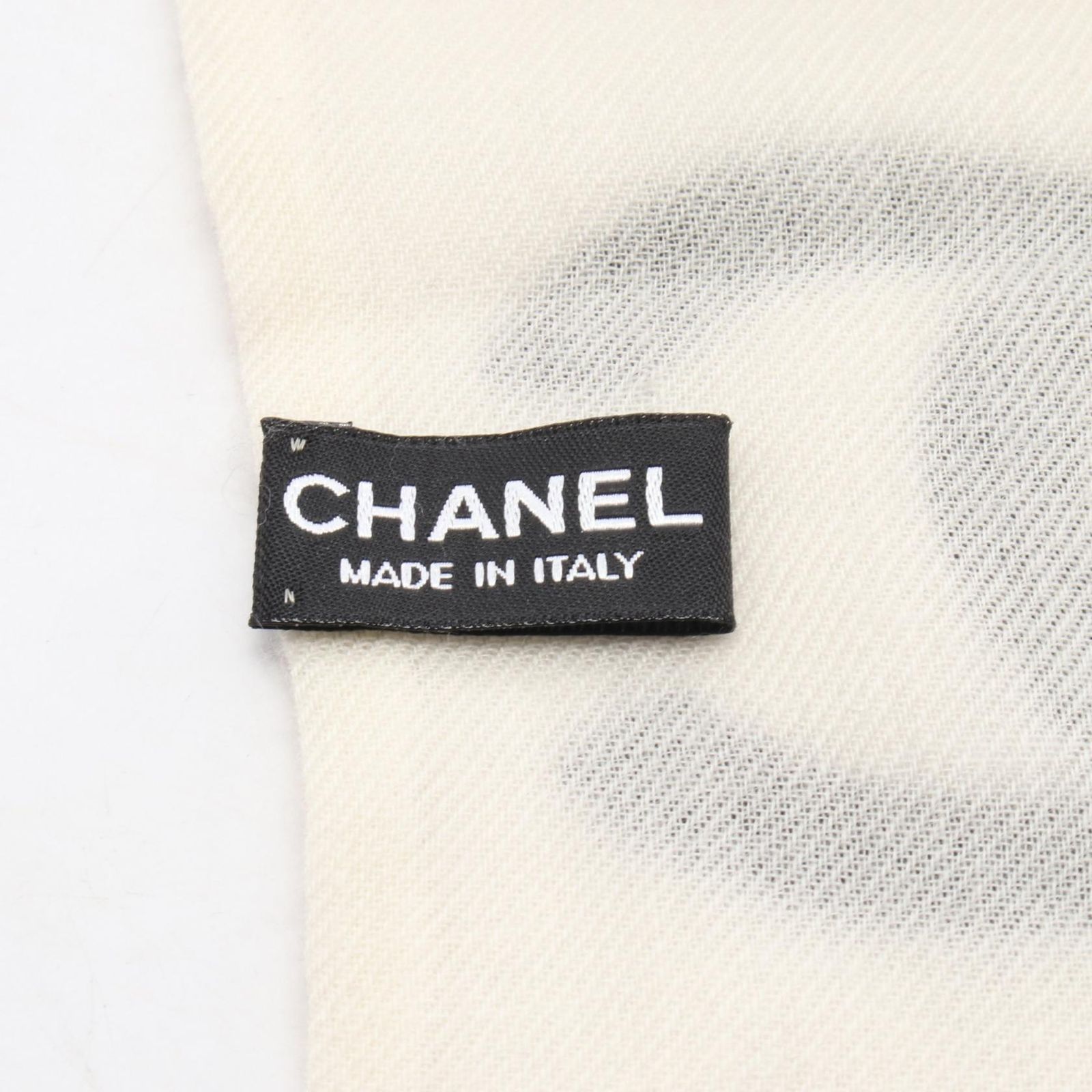 美品　CHANELカシミヤ100マフラー　キャメル org.jpg