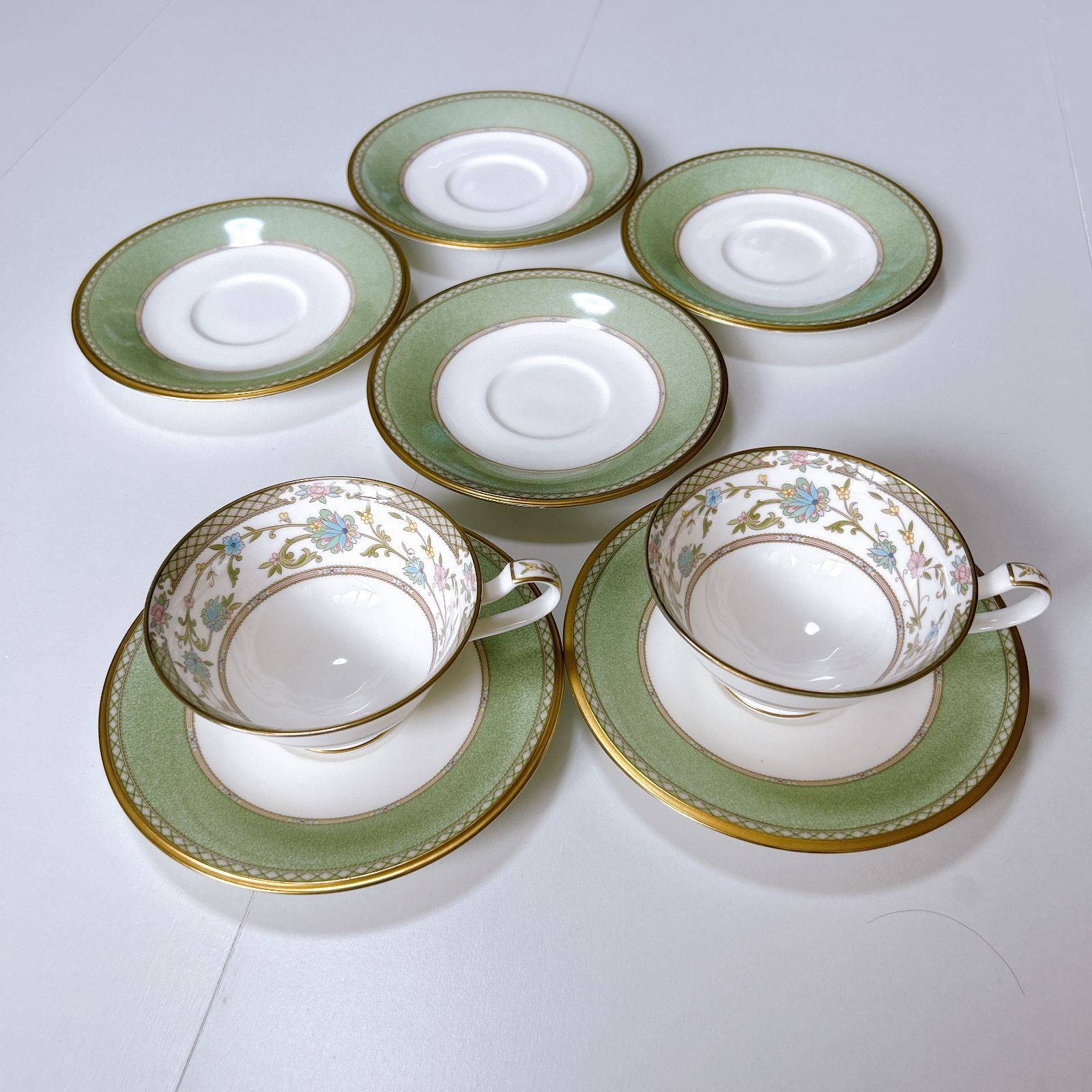 ノリタケ ヨシノ ティーカップ ソーサー 2客 セット ソーサーのみ6客分 管理番号ARCIRA3028