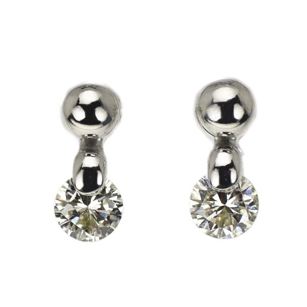 Pt900 ダイヤモンド ピアス 0.30ct 一点留め - メルカリ