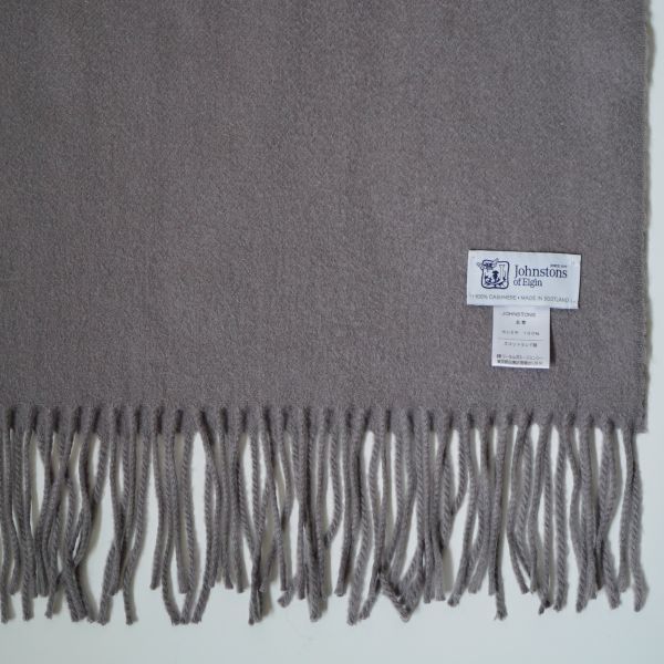 【美品】ジョンストンズ 中大判 Mink カシミア100% ストール 正規品》ジョンストンズ 大判カシミアストール ノックモア Knockmore