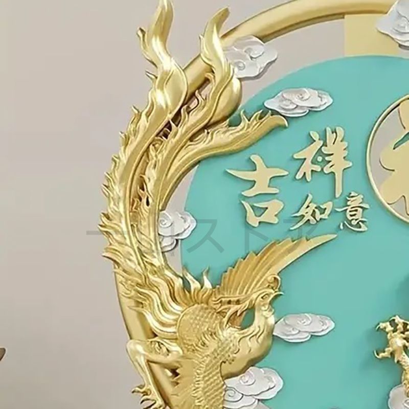ドラゴン 龍 竜 鳳凰 鳥 樹脂 ブルー 青 置物 オブジェ 金龍 風水 開運 縁起 金運 仕事運 健康運 伝統的 高品質 気高い 干支 中国 玄関 寝 NEXPOTALLINN_EU