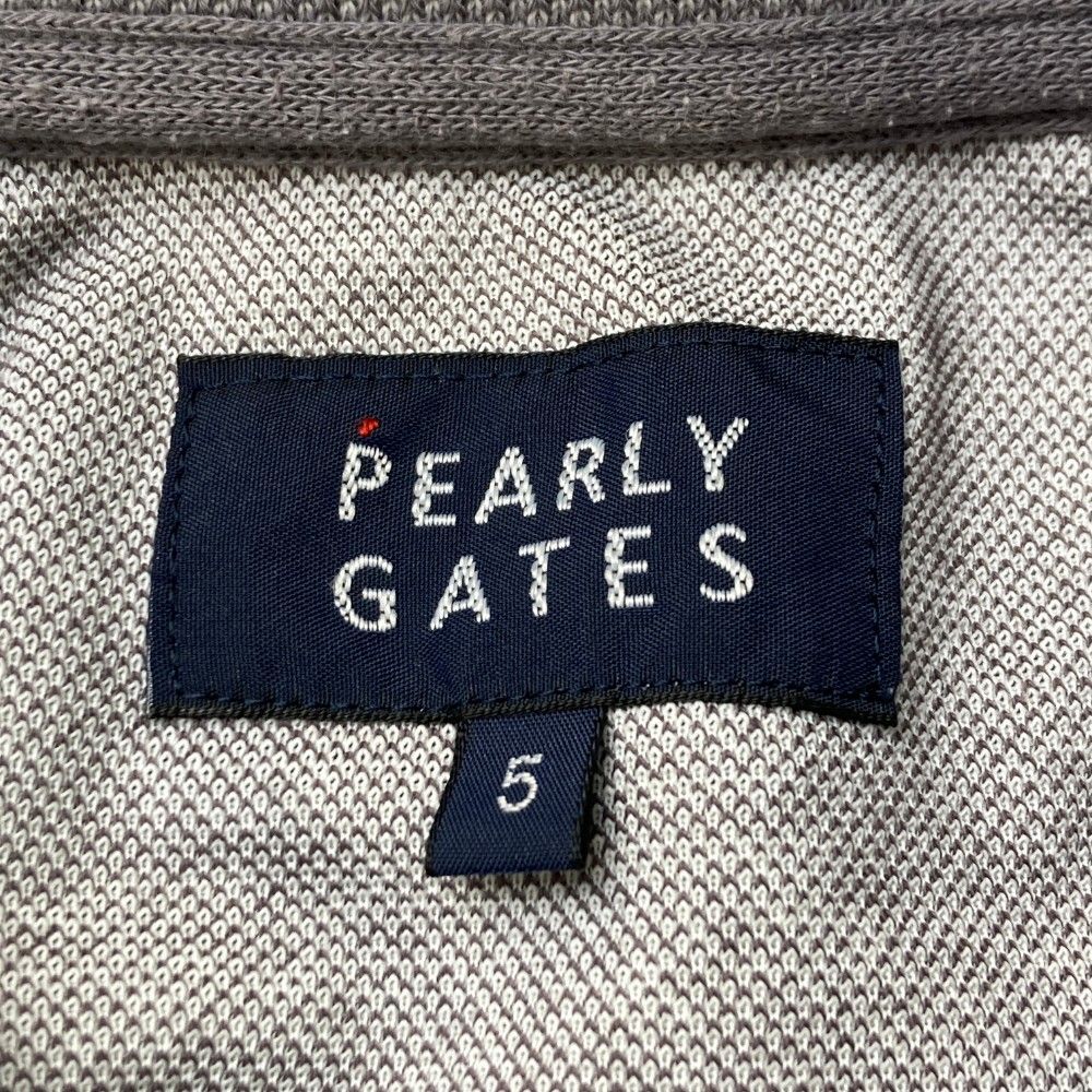 PEARLY GATES グレーポロシャツ サイズ5 中古 メンズ パーリーゲイツ PEARLY GATES 半袖ポロシャツ 5(L