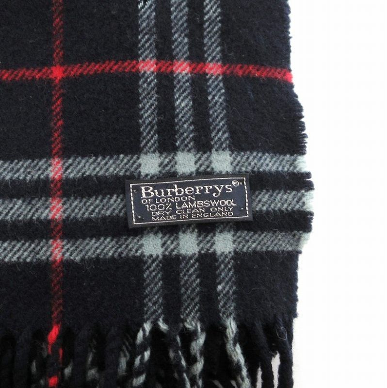 バーバリーズ Burberrys ヴィンテージ マフラー チェック柄 ラムウール