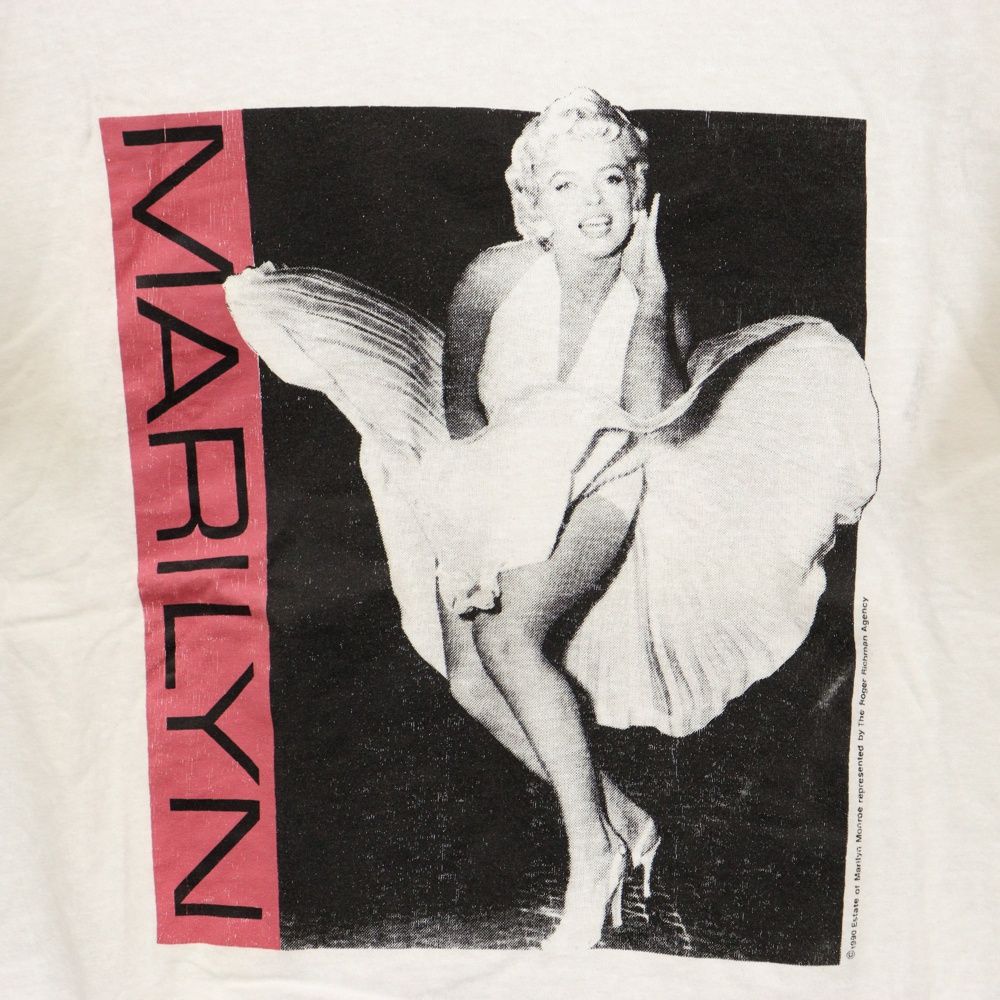 VINTAGE (ヴィンテージ) 90s MARILYN MONROE マリリンモンロー フロントプリント 半袖Tシャツ カットソー ホワイト