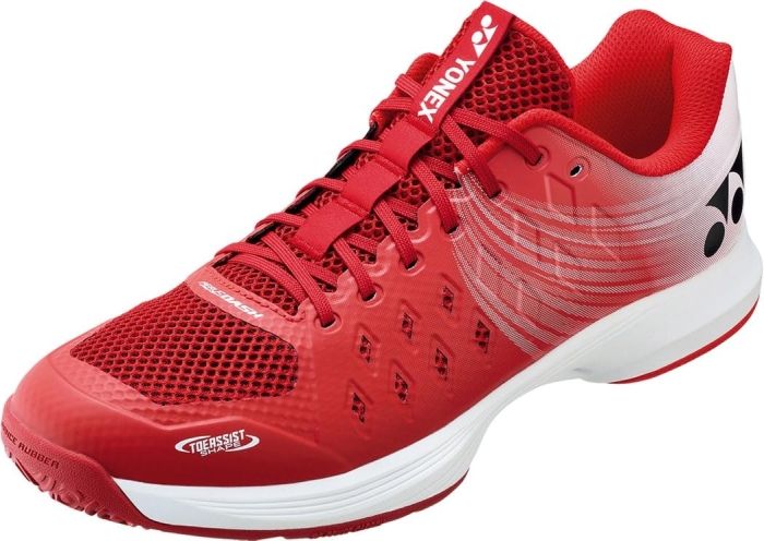 【新品・5営業日で発送】YONEX ヨネックス パワークッションエアラスダッシュ4GC (SHTAD4GC) 色 : ホワイト／レッド サイズ : 24.0 