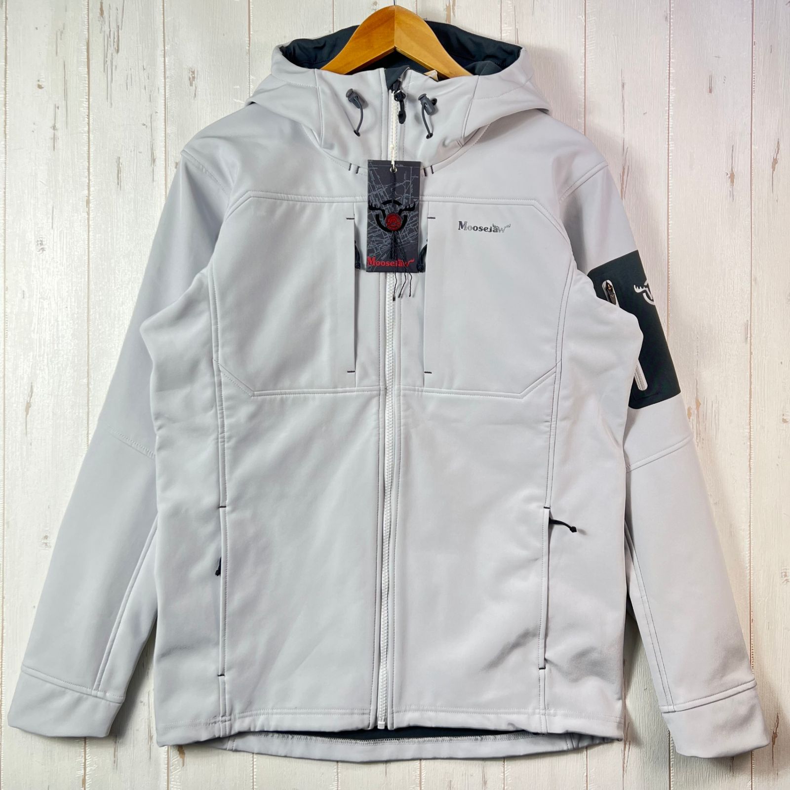 Men s S グレー系 Moosejaw ムースジョー ハーパー フーデッド ソフトシェル ジャケット Harper Hooded Softshll Jacket 入手困難 ポリエステル ウェア トップス アウター ジャケット ソフ