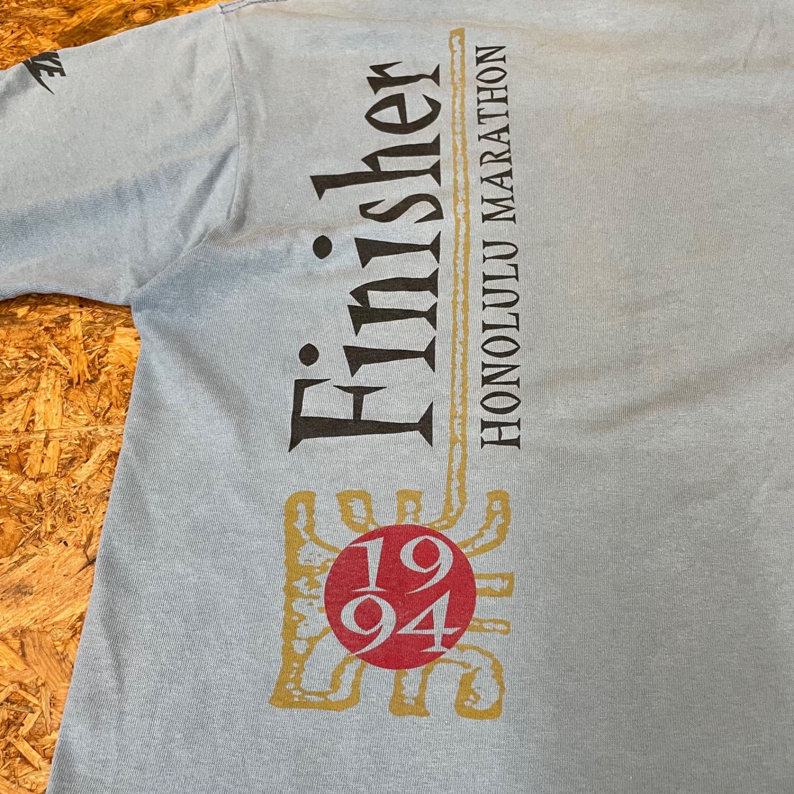 90s USA製 NIKE 1994年 ホノルルマラソン Finisher Tシャツ S NIKE JAL 