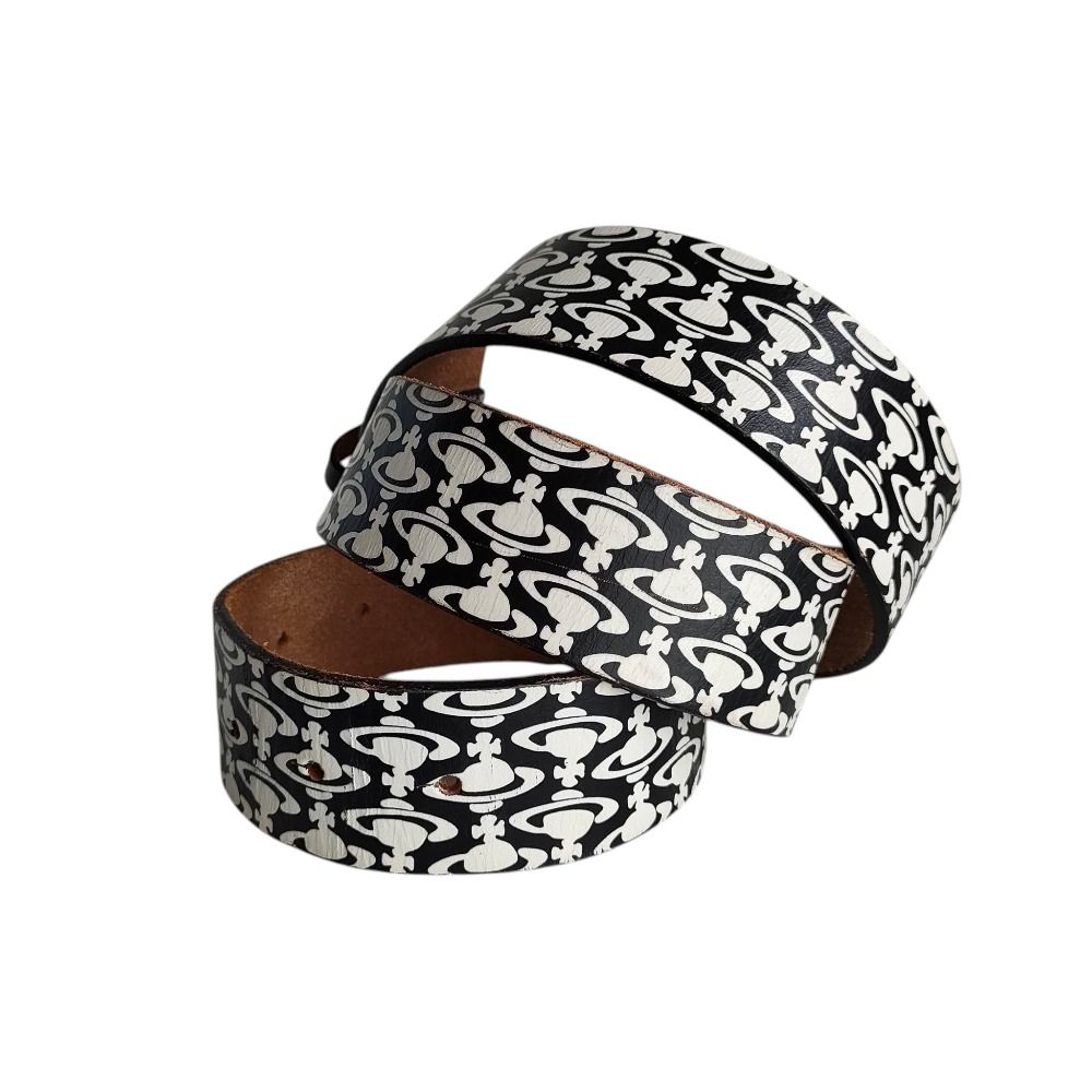 レザーベルト ブラック×ホワイト