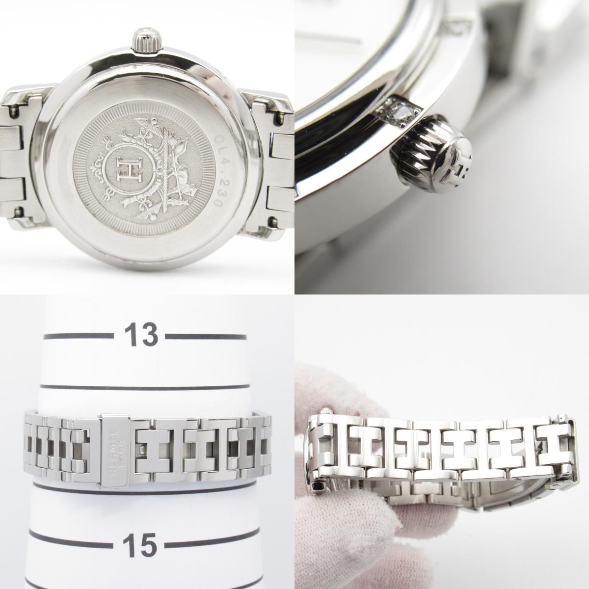 エルメス HERMES 腕時計 クリッパーナクレ 12Pダイヤベゼル CL4