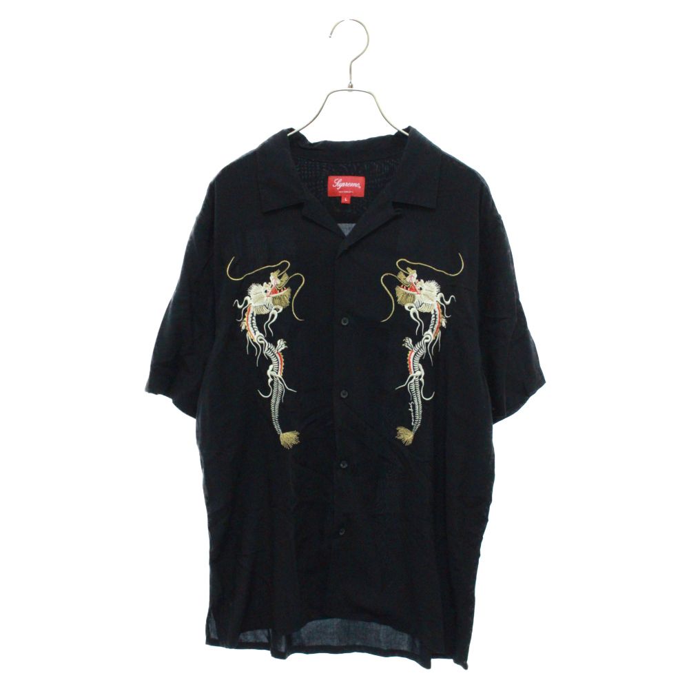 SUPREME (シュプリーム) 18AW Dragon Rayon Shirt ドラゴン 刺繍