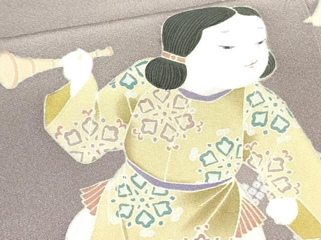 平和屋着物○京加賀友禅 松本健一 訪問着 童子遊び 正絹 逸品