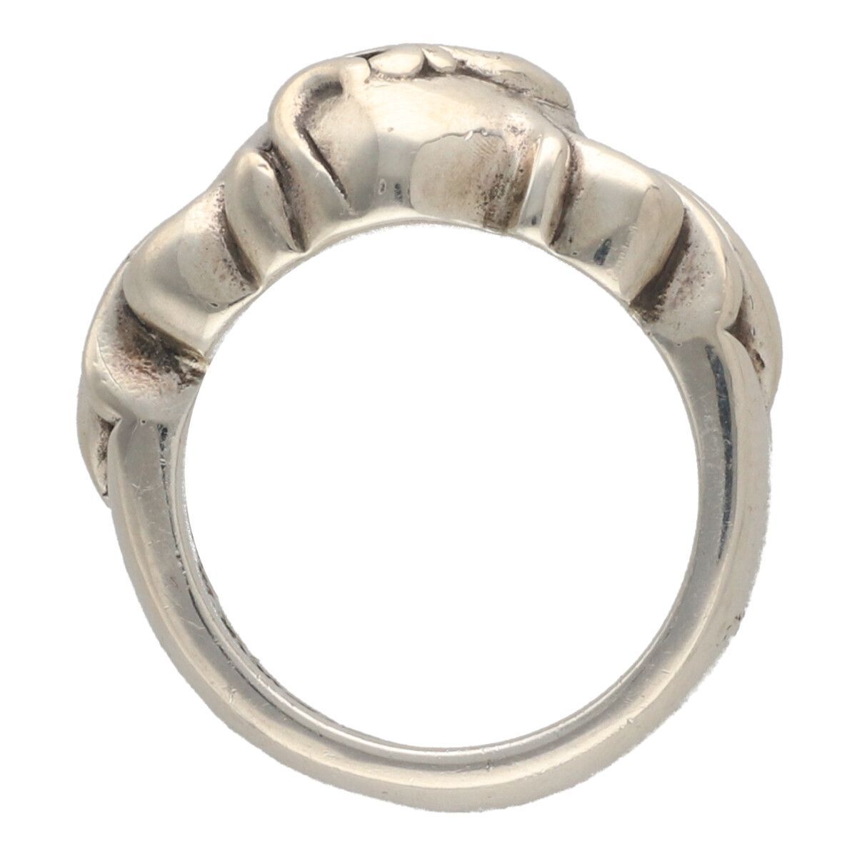 中古】 CHROME HEARTS クロムハーツ フローラル ハート リング 14号 