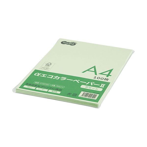 ds-（まとめ）TANOSEE αエコカラーペーパーIIB5 ライトブルー 1セット