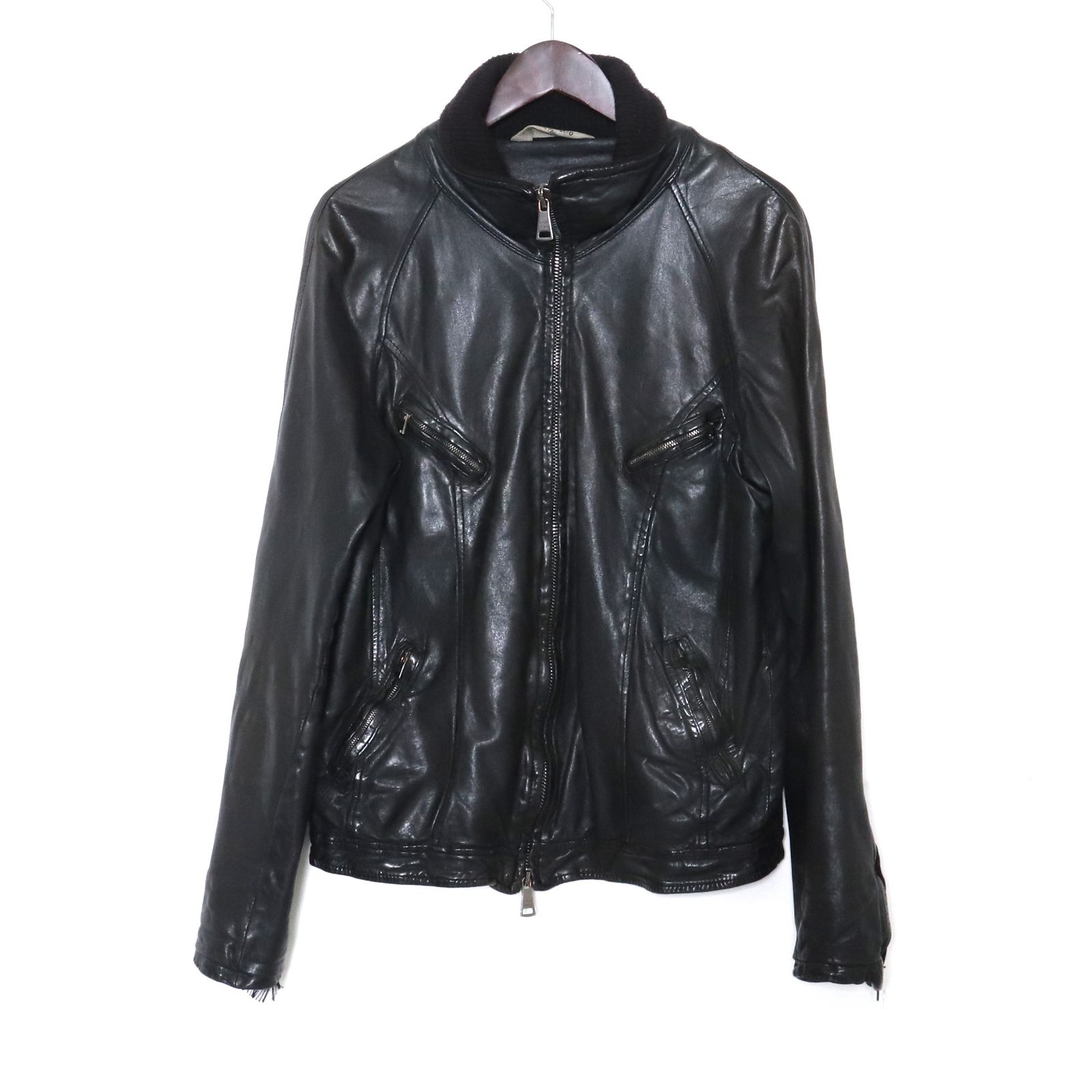 GIORGIO BRATO ヴィンテージ加工シープレザーフライトジャケット46 GIORGIO BRATO シープレザージャケット 46 - メルカリ