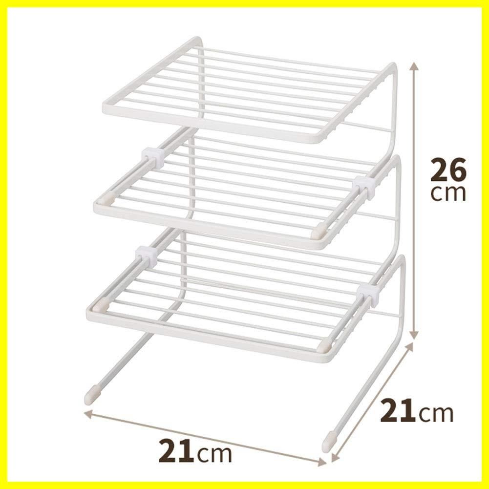 即日対応天馬 サビにくいデザイン シンク下の収納や食器棚に使えるディッシュラック 限られたスペースを有効活用できるのでお皿やカップの収納にぴったり ディッシュラック3段  ホワイト 約21×21×26cm - メルカリ
