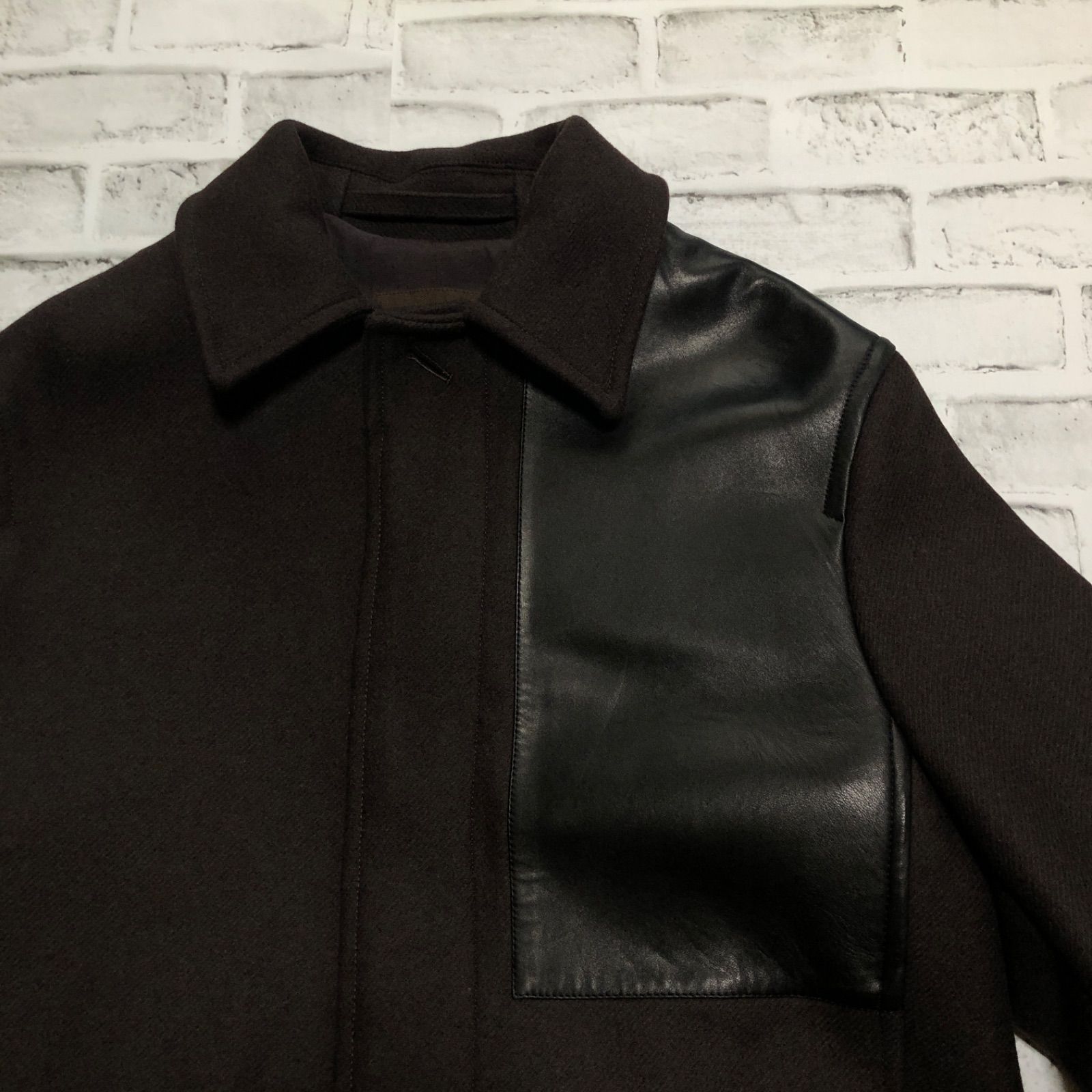 新品 ZARA×STUDIO NICHOLSON⭐️パッチレザーコート オーバーサイズ 