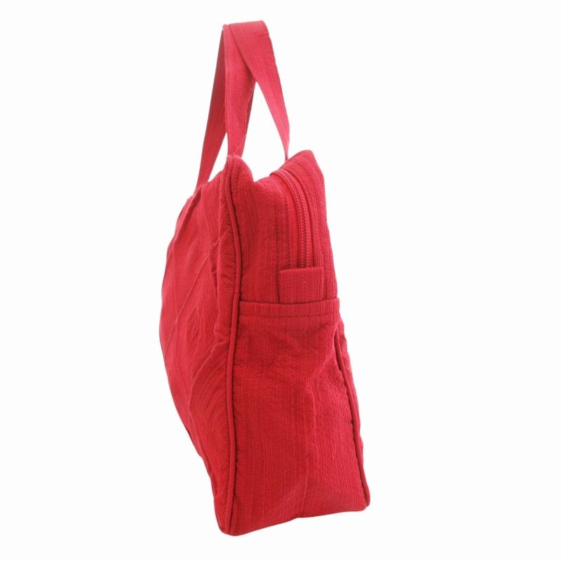 タマシャ TAMASHA ハンドバッグ ひし形模様 ナイロン 赤 レッド /GV