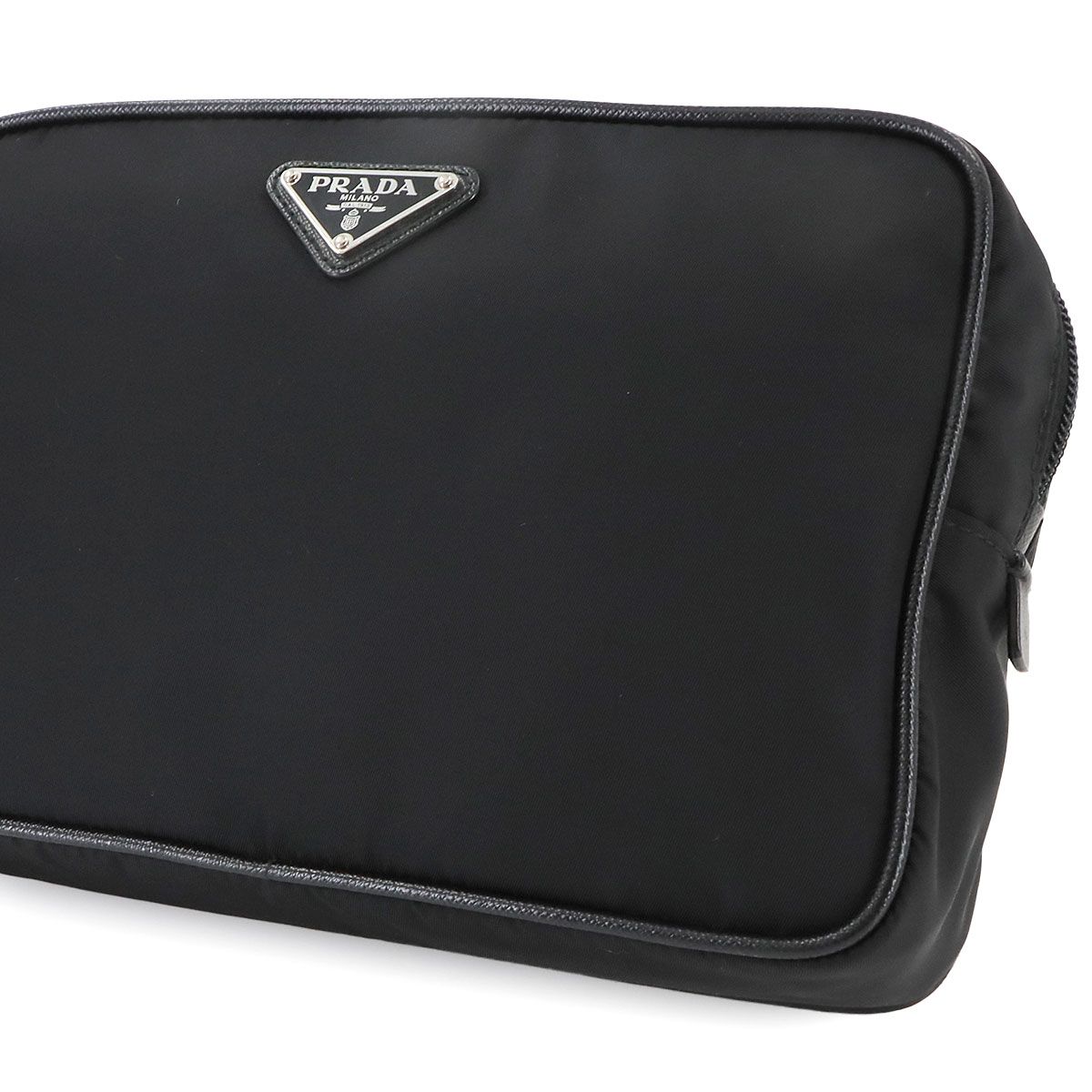 PRADA ポーチ 新品同様 プラダ PRADA ポーチ ナイロン サフィアーノレザー