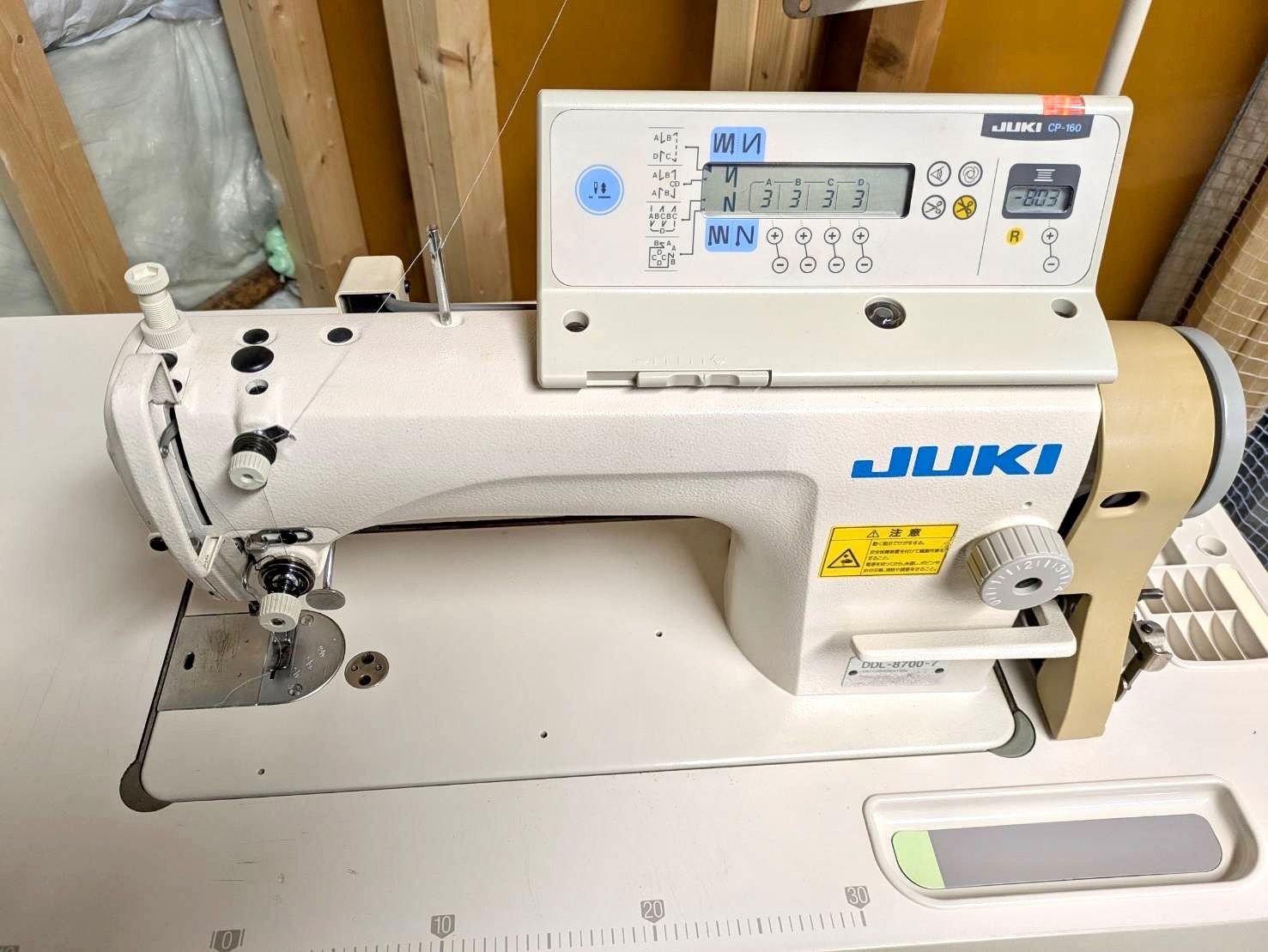 工業用ミシン☆JUKI☆DDL-8700-7 CP-160☆自動糸切り付き1本針本縫い