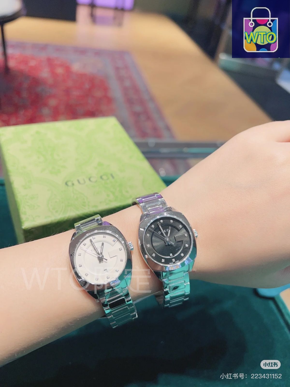 GUCCI ダイヤ　　時計 GUCCI グッチ 腕時計 ステンレス ダイヤモンド メンズ 黒