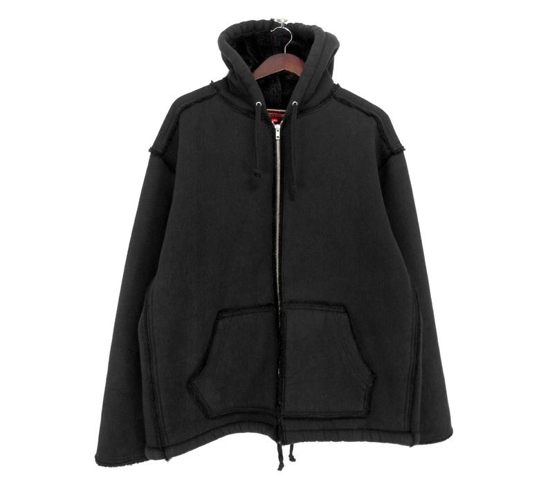 シュプリーム Supreme 21AW 【 Faux Shearling Hooded Jacket Black 】 バック ロゴ フェイク  シアリング フーディー ジャケット n6510 - メルカリ