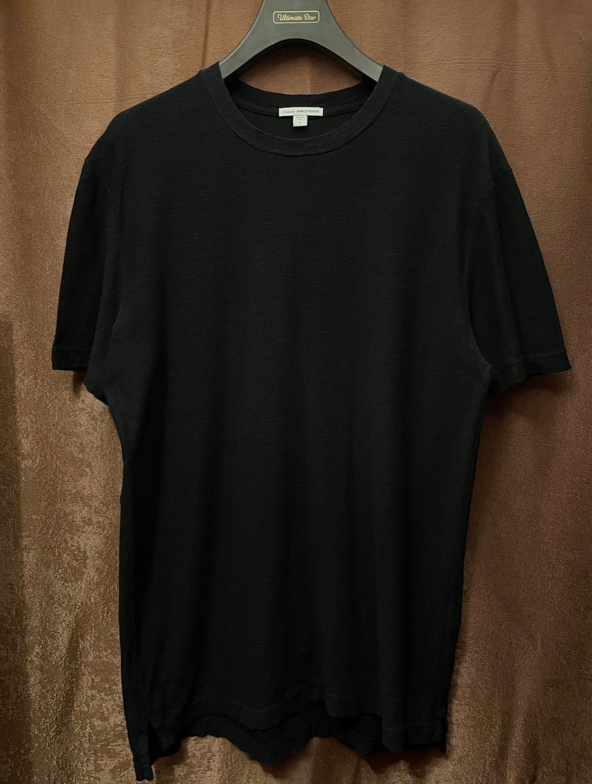 【TOMORROWLAND 取り扱い】MADE IN USA製 STANDARD JAMES PERSE 半袖クルーネックTシャツ ブラック 1サイズ