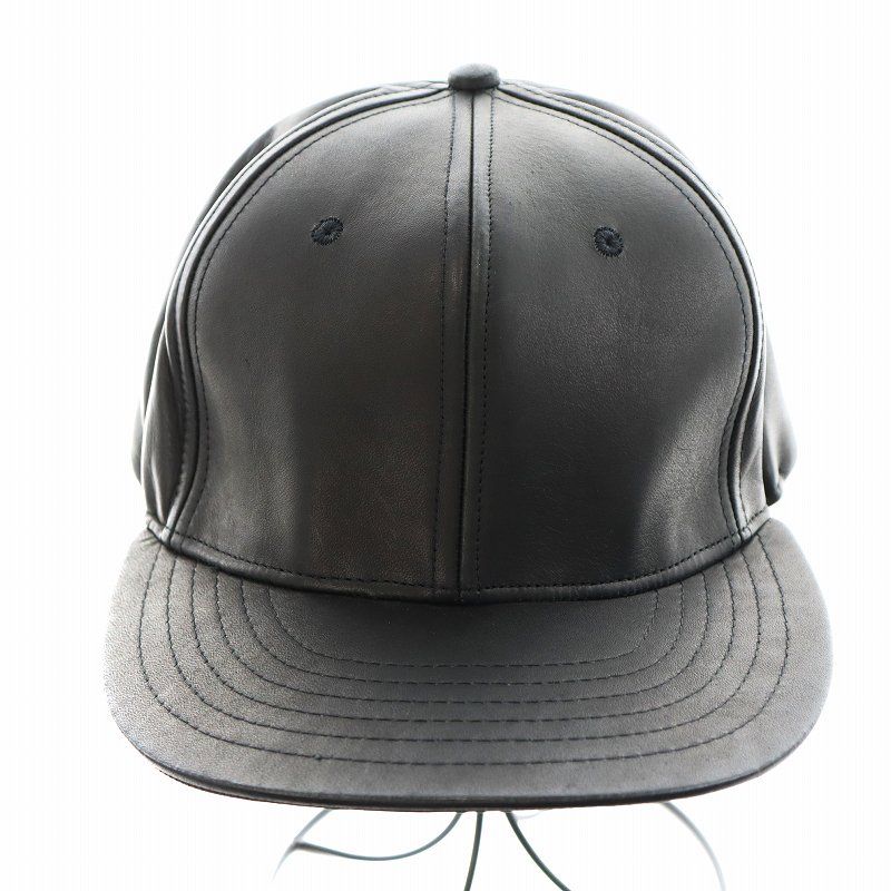 エフオージー フィアオブゴッド FOG FEAR OF GOD SIXTH COLLECTION FULL-LEATHER HAT キャップ 帽子  レザー 黒 ブラック /AN4