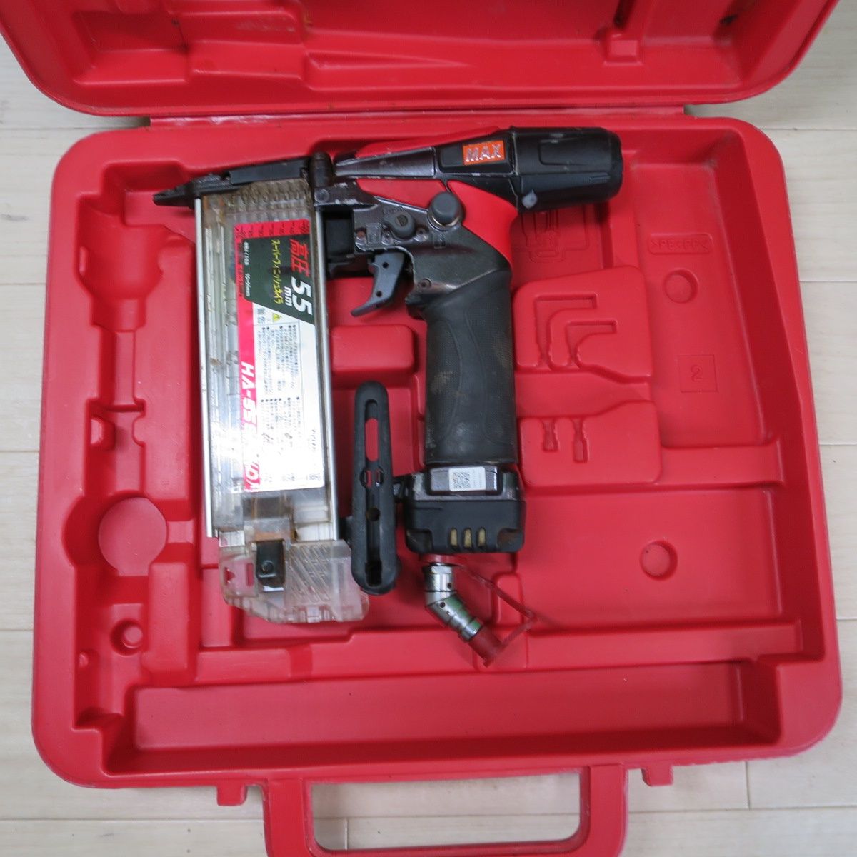 送料無料 MAX マックス 高圧 55mm スーパー フィニッシュ ネイラ HA-55SF2 D エアー ツール 工具 釘打ち機 釘打機 ジャンク品