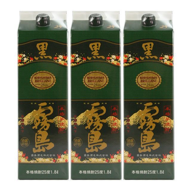 霧島酒造 黒霧島 1800mlパック 12本セット 2ケース Amazon.co.jp