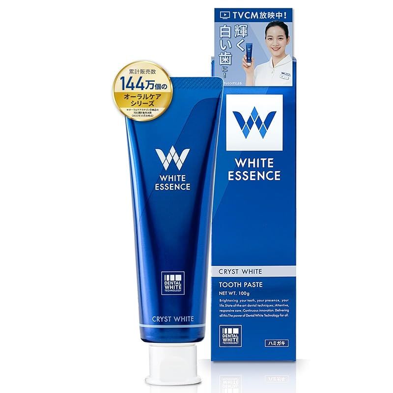 ホワイトエッセンス クリストホワイト ホワイトニング 歯磨き粉 プレミアムミント味 歯 白く 美白 (クリストホワイト1本)