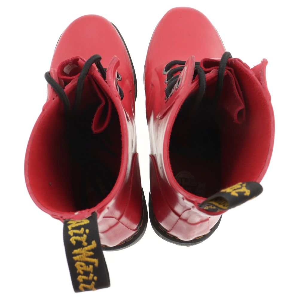 (美品)ドクターマーチン レインブーツ 長靴 8ホール  チェリーレッド Dr.Martens (ドクターマーチン) 8ホール ラバー レインブーツ