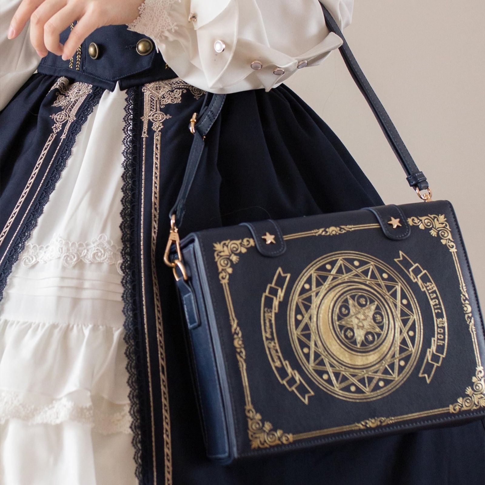 魔導書風バッグ・リュック/ショルダー2way(ブラック/ネイビー/ブラウン