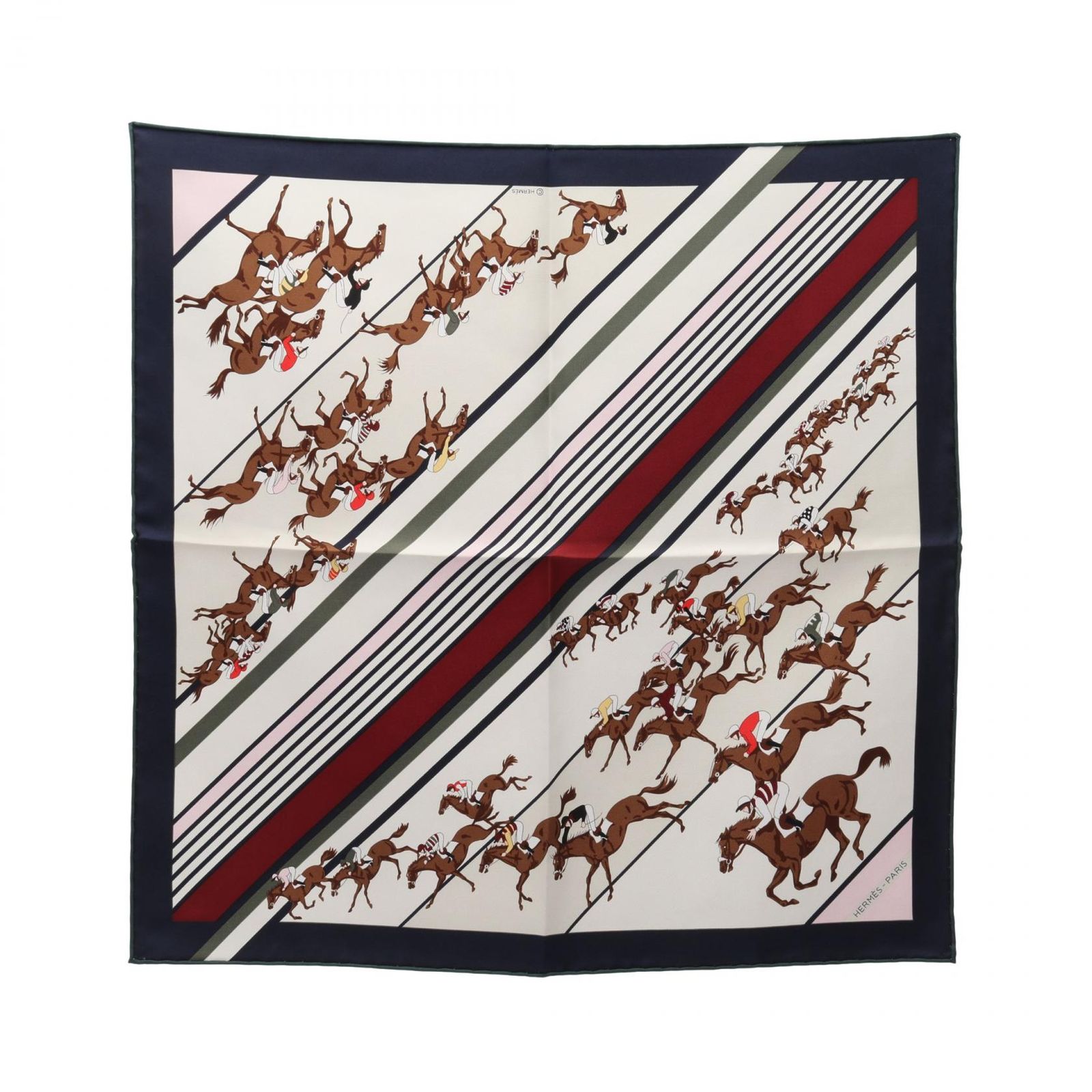 エルメス HERMES スカーフ プチカレ カレ45 ガヴロッシュ Les Courses シルク ガヴロッシュ45 レディース Used A