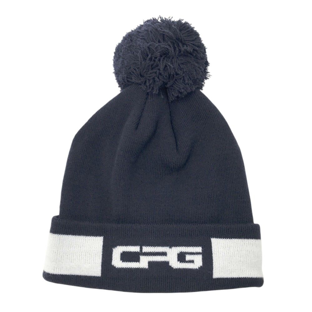CPG GOLF シーピージーゴルフ ボンボン付 ニット帽 裏フリース