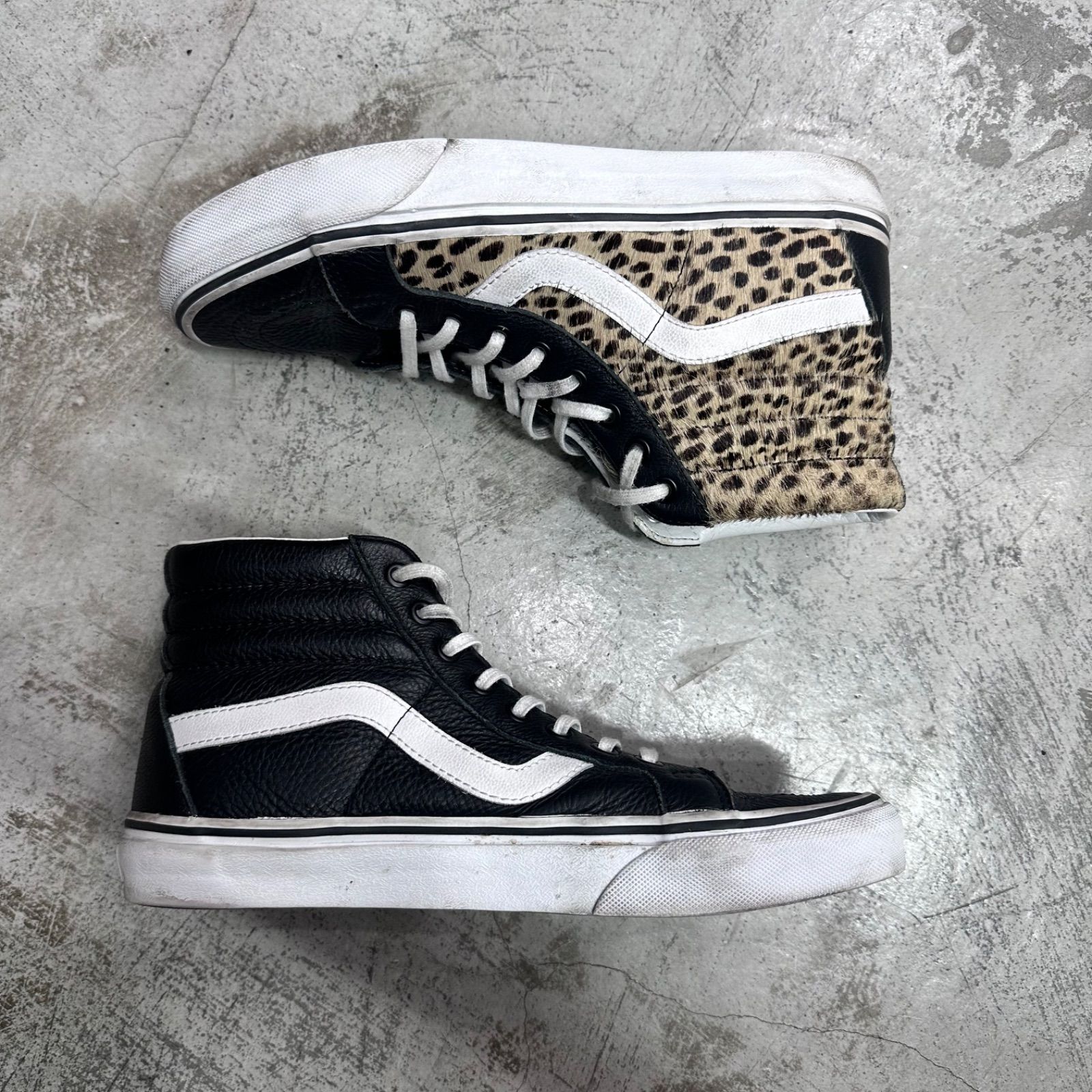 VANS SK8-HI スケートハイ ハイカットスニーカー レオパード レザー 