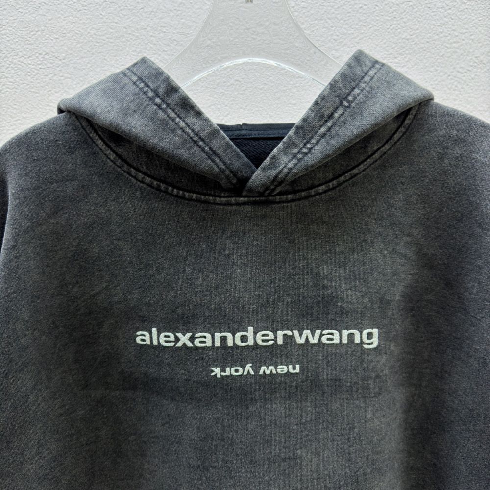 Alexanderwang スタイリッシュバブルウォッシュドフーデッドスウェットシャツ