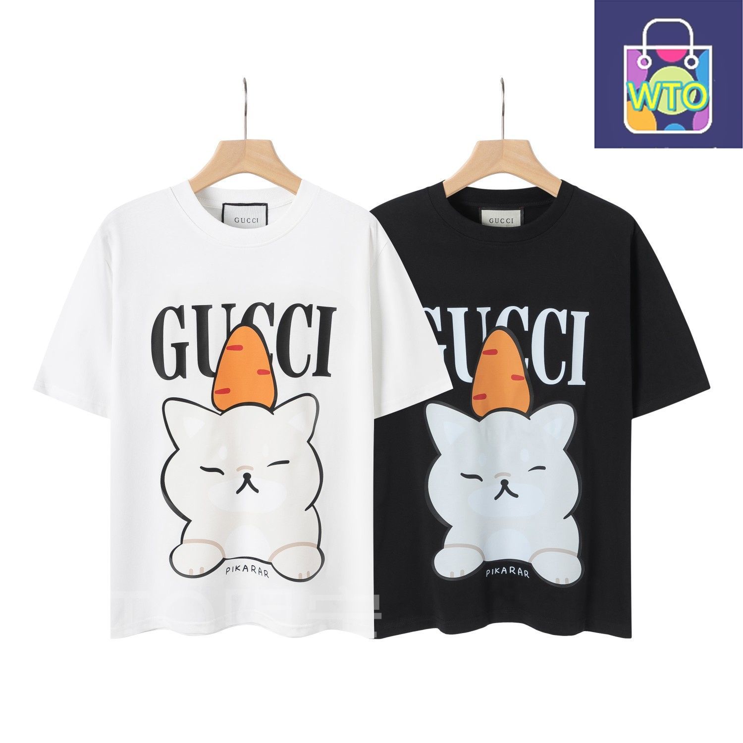 GUCCI ミケーレ　うさぎ バニー　カットソー　Tシャツ 楽天市場】肩レースアップうさぎプリントTシャツ3/7 12:00 新色