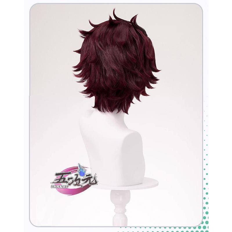 鬼滅の刃　竈門炭治郎　コスプレ　衣装　ウィッグ　セット　ハロウィン　三分妄想 高品質 新発売 仮装 人気 三分妄想 鬼滅の刃 コスプレ 竈門炭治郎 炭