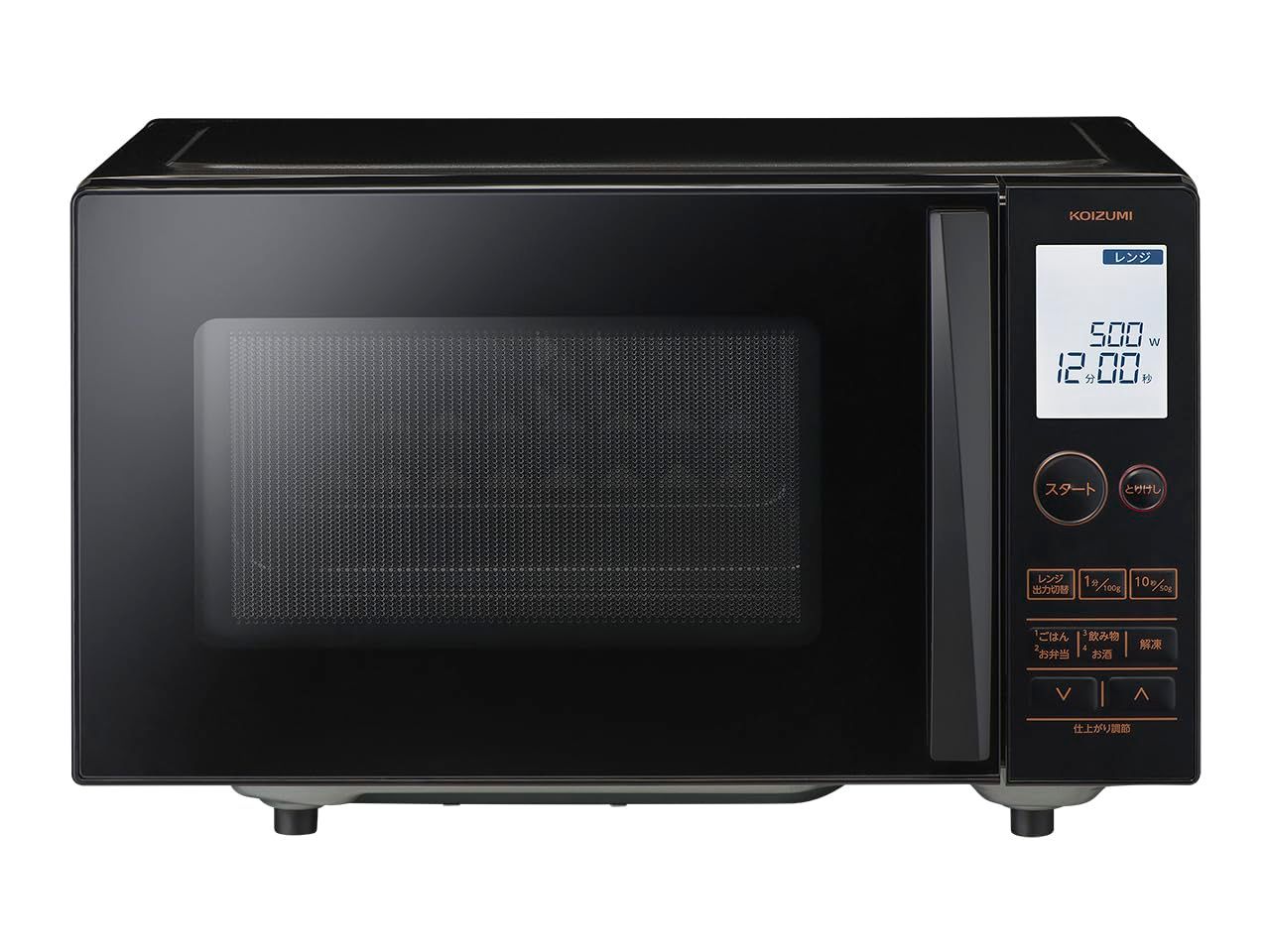 人気商品二人暮らし ヘルツフリー 一人暮らし フラットテーブル 18L 大きめ文字表示 電子レンジ ブラック 単機能 KRD-1880|K コイズミ