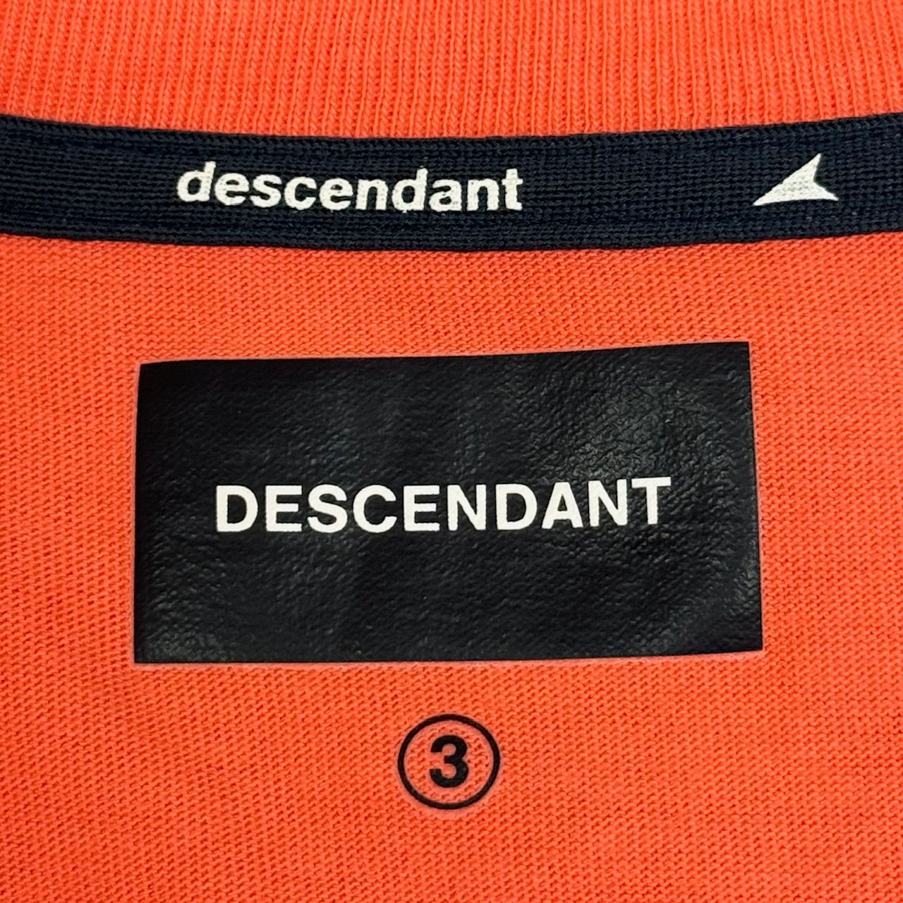 定価15400円 新品 DESCENDANT 24SS ORGANIC COTTON SS オーガニックコットンTシャツ カットソー ディセンダント 241ATDS-CSM04 オレンジ 3 76999A5