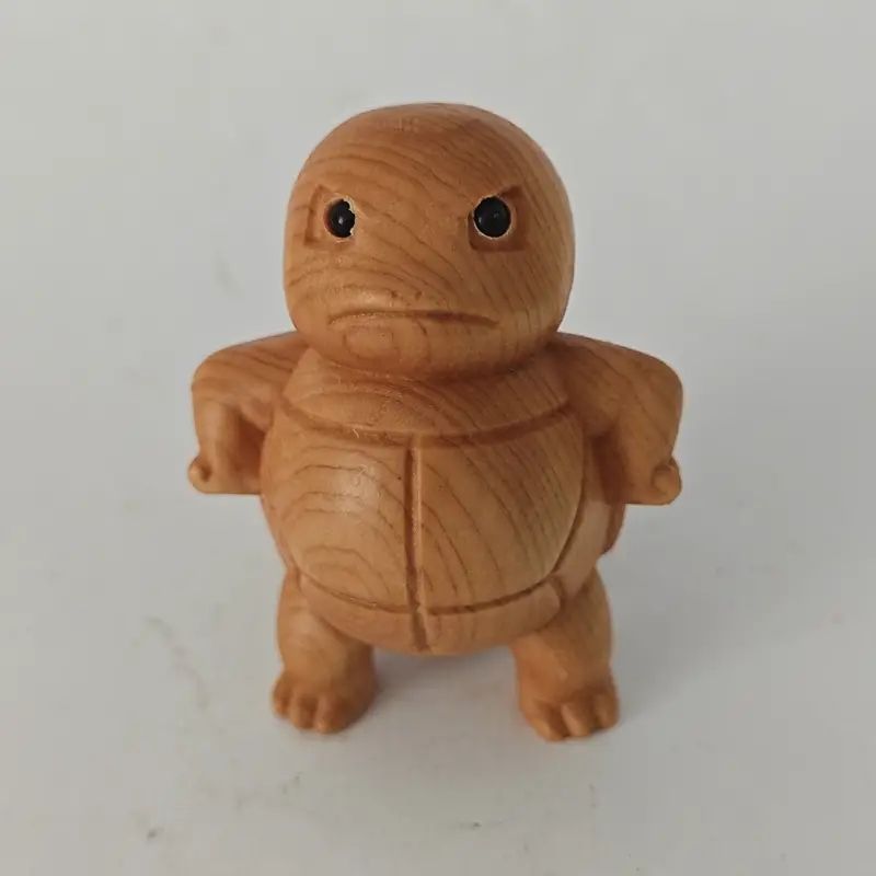 手作りシパスウッドの亀の置物 - 家庭＆オフィス用アーティスティックデスクデコレーション