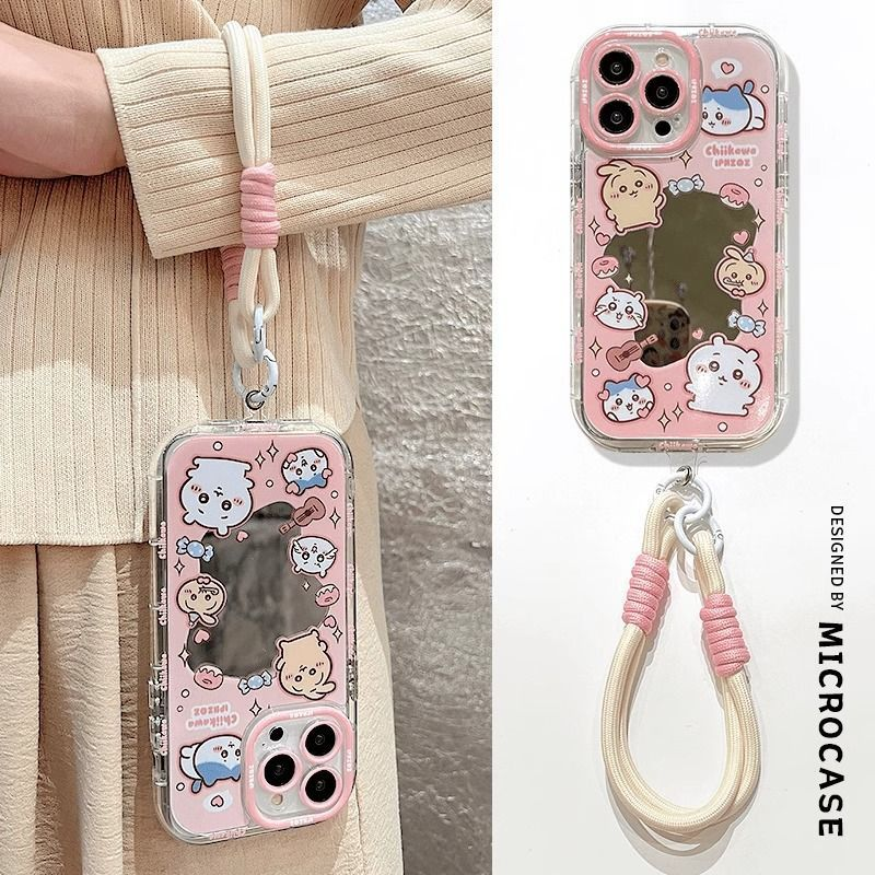 ちいかわ  ハチワレ うさぎ iphone16ケース ミラーケース